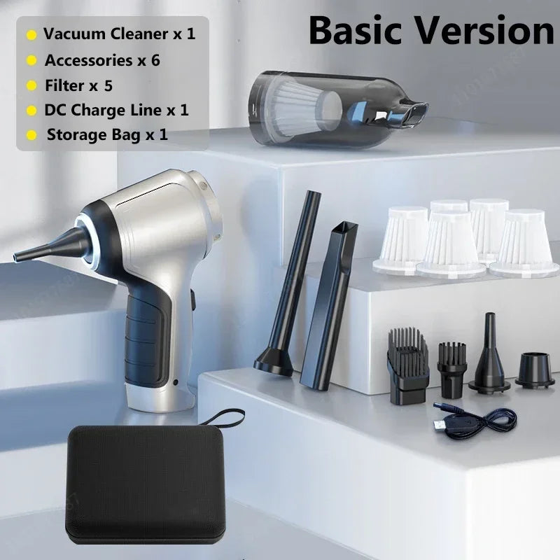 95000Pa Wireless Portable Vacuum Cleaner Car Vacuum Cleaner Handheld Mini Forcar Home Desktop Keyboard Cleaning Cordless Cleaner