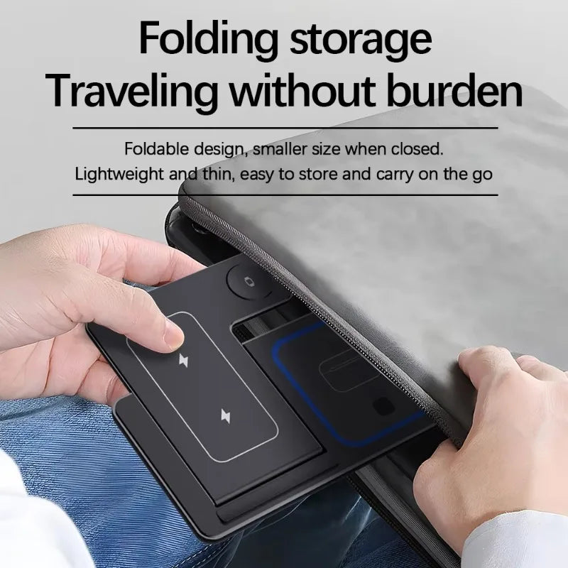 100W 3 in 1 Wireless Charger Holder for Iphone 16 15 14 13 12 Apple Watch S10/9/8 Airpods 4 Pro 2 Foldable Fast Charging Station